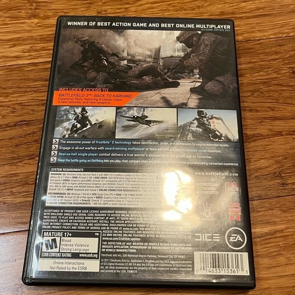 Battlefield Bad Company 2 AND Battlefield 3 Limited Edition DVD bundle. - Picture 6 of 9